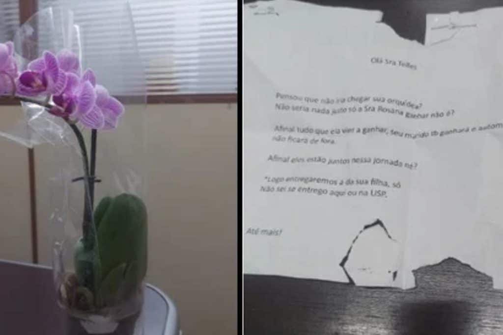 Bizarro, vereador recebe bilhete com ameaças e uma orquídea junto