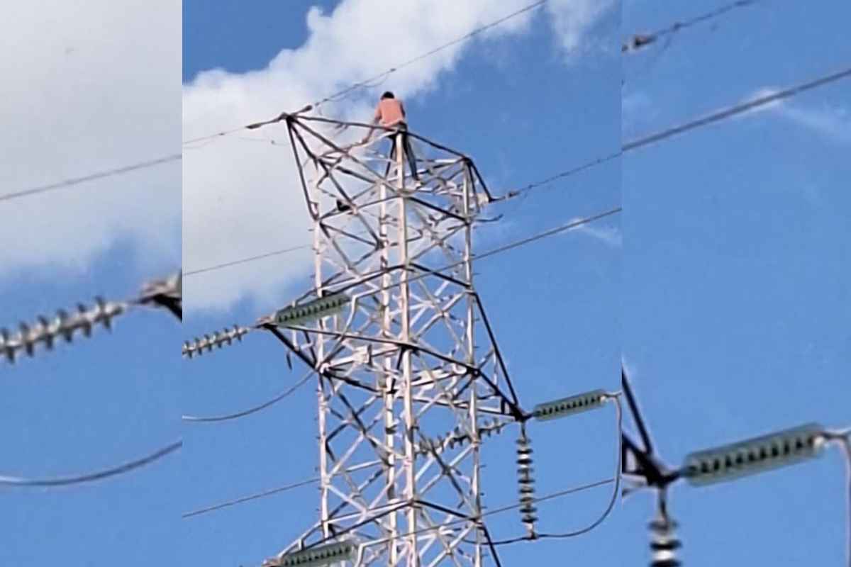 Homem Sobe Em Torre De Alta Tensão Em Movimentada Avenida De Sorocaba E Mobiliza Equipe De Bombeiros E Polícia