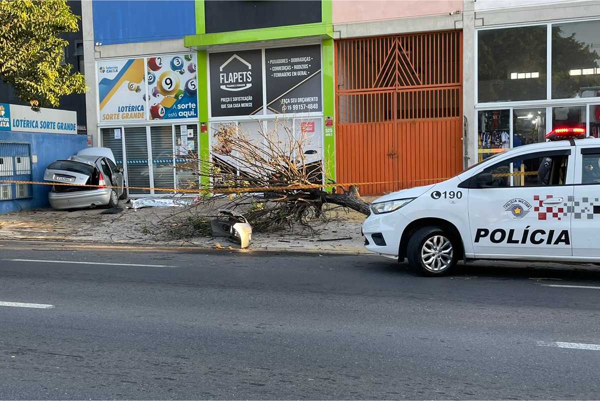 Motorista Morre Ao Bater Carro Em Alta Velocidade Às 5H Da Manhã Em Casa Lotérica Em Sorocaba