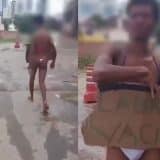 Homem E Obrigado A Desfilar De Calcinha Fio Dental Ao Tentar Furtar Moto Na Quebrada