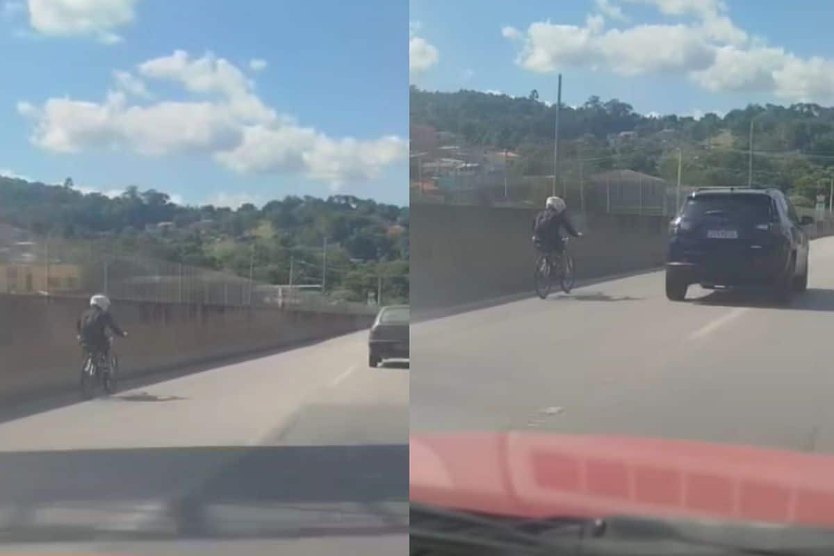 Jovem E Filmado Andando De Bike Motorizada Na Raposo Tavares Em Mairinque