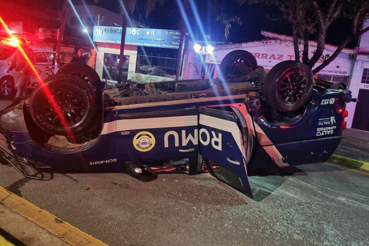 Viatura Da Gcm De Salto Capota Apos Ser Atingida Por Carro