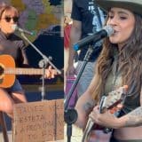 Cantora Launa Prado Faz Mini Show Disfarcada Em Praca De Sorocaba