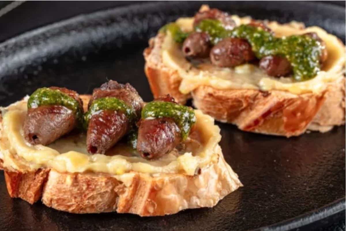 Brusqueta De Coração De Galinha