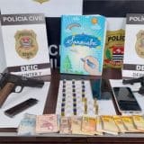 Policiais Prendem Traficante Dentro De Adega Com Armas E Dinheiro