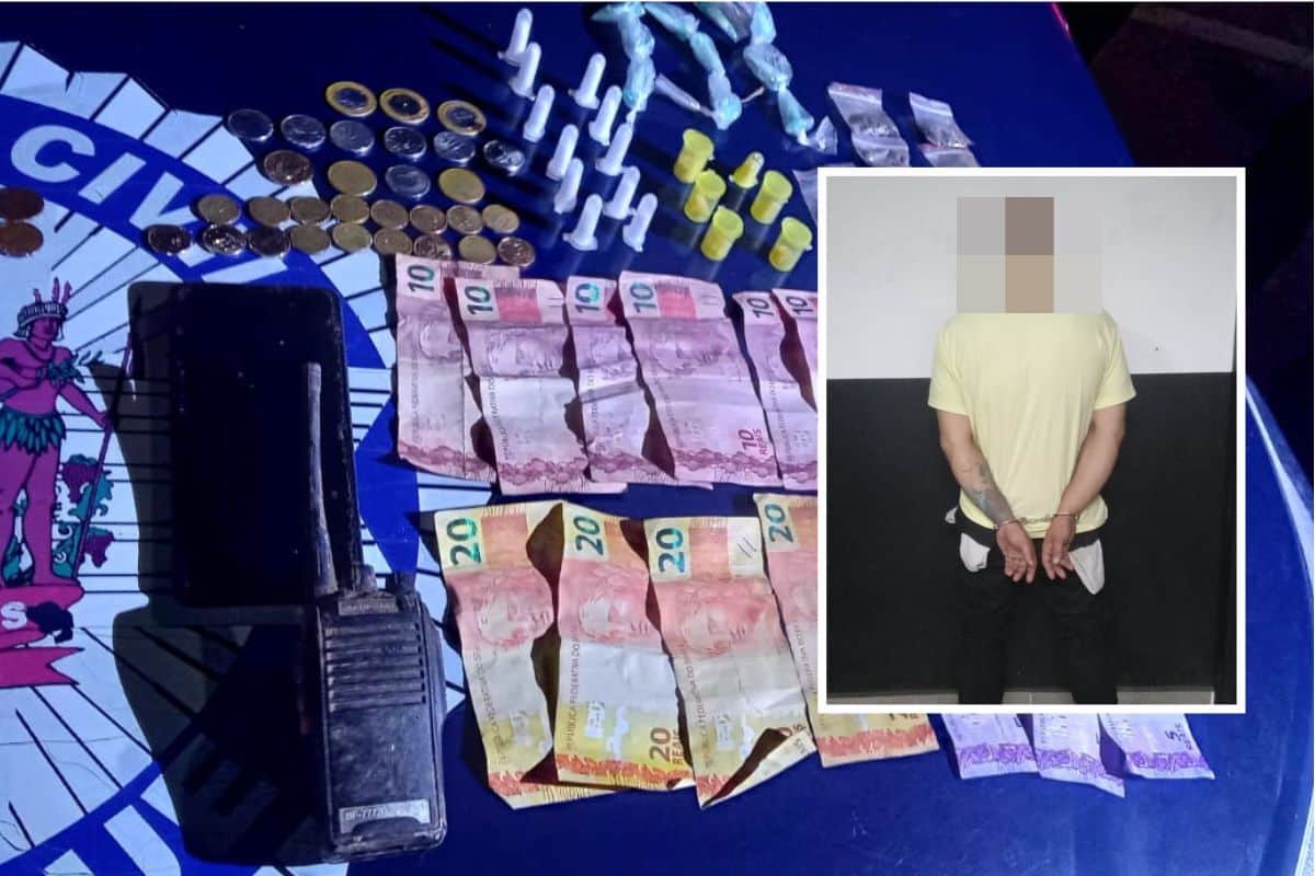 Traficante É Preso No Marmeleiro Pela Gcm De São Roque Com Rádio Comunicador E Moedinhas