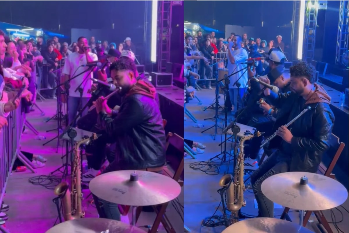 Turma Do Pagode Faz Grupo Sintonia A3 Tocar Embaixo De Palco Em Show Em São Roque
