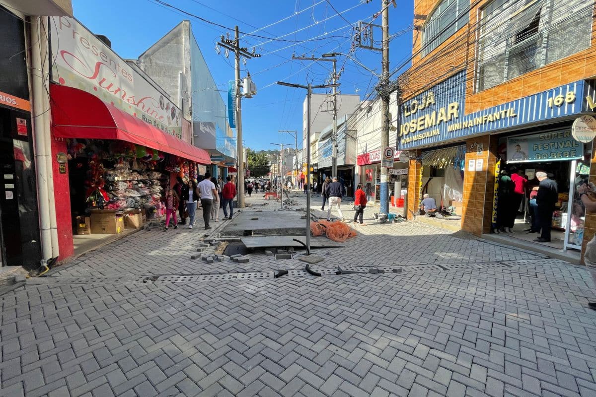 Video Mostra Etapas Finais Das Obras Do Calcadao De Sao Roque