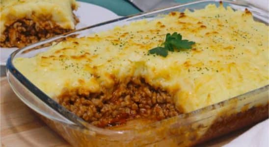 Angu Com Carne Moída