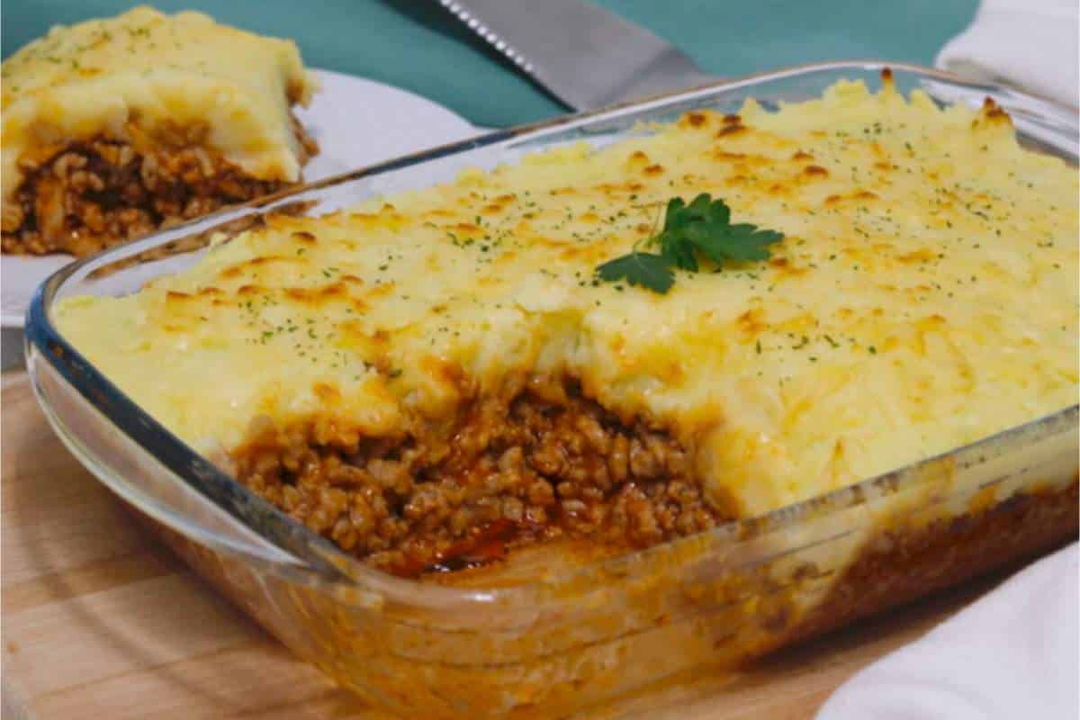 Angu Com Carne Moída