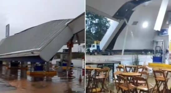 Teto De Posto De Combustível Desaba Em Cidade No Interior De Sp