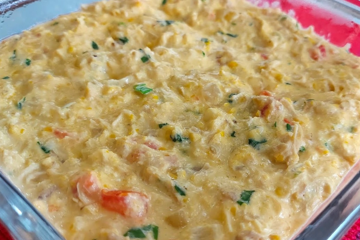 Como Fazer Creme De Milho Com Frango Desfiado E Azeitonas