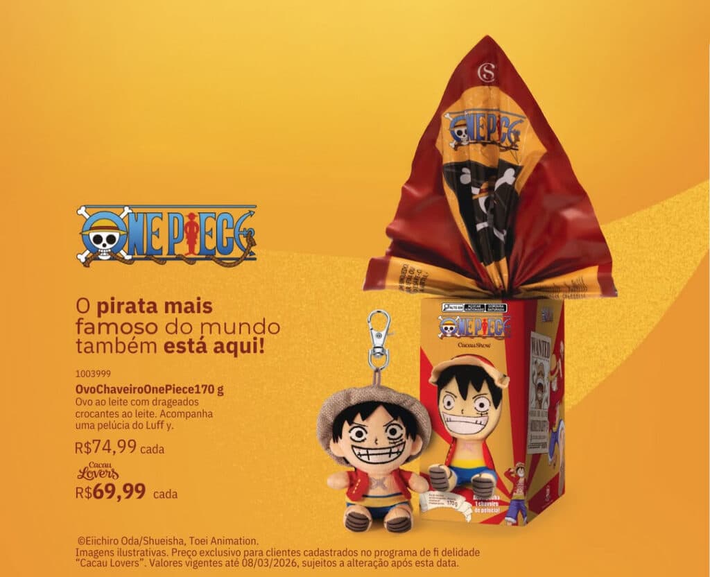 Cacau Show Inova Com Colecionvel De One Piece Na P 1768049473384